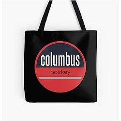 Art Columbus Blue Jackets All Over Print Tote Bag