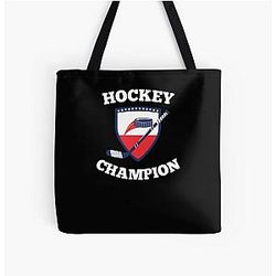 Art Columbus Blue Jackets All Over Print Tote Bag
