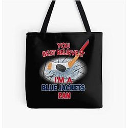 Columbus Blue Jackets All Over Print Tote Bag