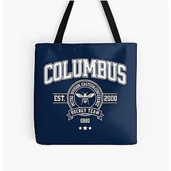 Columbus Hockey Team All Over Print Tote Bag