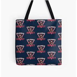 Old School Columbus Hockey Retro 90s Tote Bag
