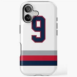 Columbus Hockey Away Number 9 iPhone Tough Case