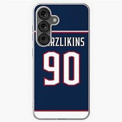 Columbus Blue Jackets Elvis Merzlikins Home Jersey Phone Case Samsung Galaxy Soft Case