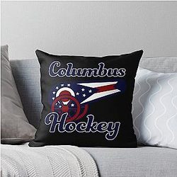 Art Columbus Blue Jackets Throw Pillow