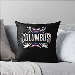 Art Columbus Blue Jackets Throw Pillow
