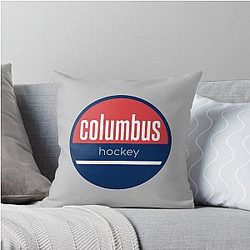 Columbus hockey throw pillow