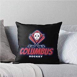 Art Columbus Blue Jackets Throw Pillow