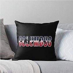 Art Columbus Blue Jackets Throw Pillow
