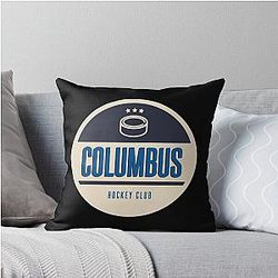 Art Columbus Blue Jackets Throw Pillow