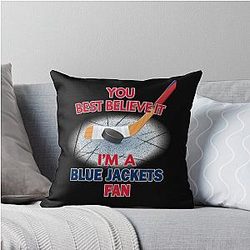 Columbus Blue Jackets Hockey Throw Pillow