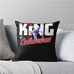 The King of Columbus Throw Pillow