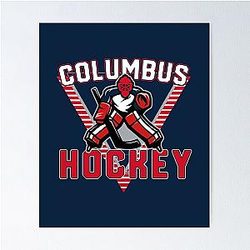 Old School Columbus Hockey Poster