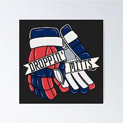 Dropping Mitts - Columbus Ice Hockey Poster