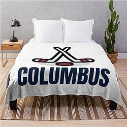 Art Columbus Blue Jackets Throw Blanket