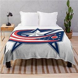 Columbus Blue Throw Blanket