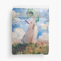 Claude Monet's Suzanne Hoschee (1886) famous painting. Original from Wikimedia. Duvet Cover