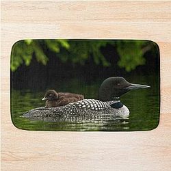Common Loon and Chick Bath Mat