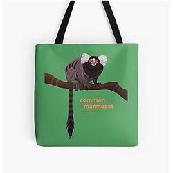 Common Marmoset Callithrix jacchus All Over Print Tote Bag