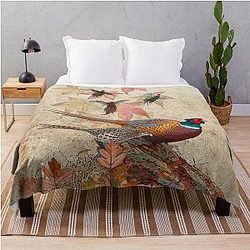 Common Pheasant Throw Blanket