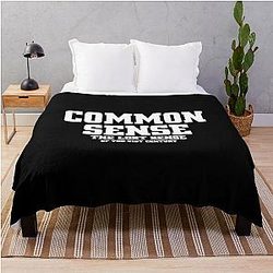 Common Sense Quote Throw Blanket