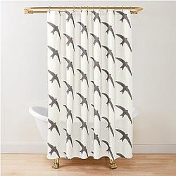 Common Swift flying Shower Curtain