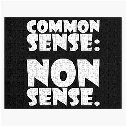 Common Sense White Design Jigsaw Puzzle
