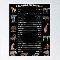Common Swahili Phrases Greetings and Animals Translate for Tourists