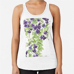 Common Violet Racerback Tank Top becomes 
Common Violet Racerback Tank