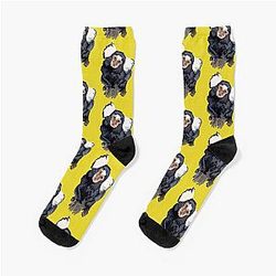 C is for Common Marmoset, Marmoset Illustration – Curious and Agile Tropical Primate Artwork Socks