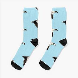 Common Eider Black Print Socks