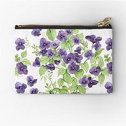 Common Violet Zipper Pouch