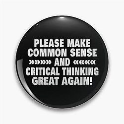Please Make Common Sense Great Again Pin