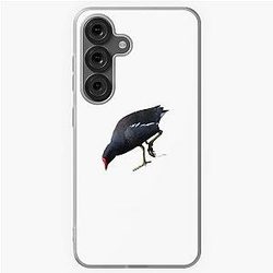 Common moorhen pecking at the ground  Covered Galaxy Case