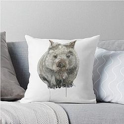 Common Wombat Throw Pillow