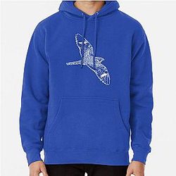 Common Nighthawk White Print Hoodie