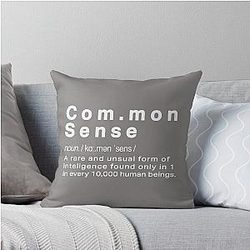 Funny Common Sense definition for geeks Throw Pillow -> Funny Common Sense definition for Geeks Throw Pillow