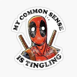 Marvel. Deadpool Common Sense is Tingling Graphic Sticker