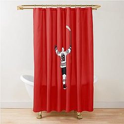 Connor Bedard Celly Drawing Shower Curtain