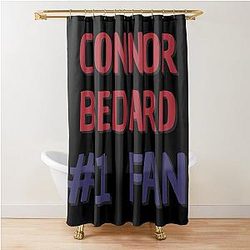 Connor Bedard Fan Shower Curtain