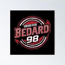 Connor Bedard 98 Hockey T-Shirt 
Bedard Hockey Hoodie 
Chicago Hawks Bedard T-Shirt Poster