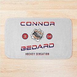 Connor Bedard 98 Hockey T-Shirt Connor Bedard Chicago Hawks Hoodie Hockey Teen Bath Mat