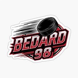 Connor Bedard 98 Hockey T-Shirt Bedard Sticker Chicago Hawks