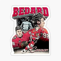 Connor Bedard Hockey Legend Retro Graphic Limited Edition Sticker