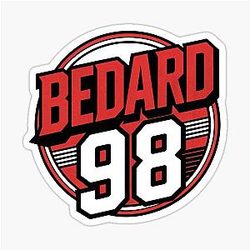 Connor Bedard 98 Hockey T-Shirt Connor Bedard Hockey Hoodie Hockey Teen Hoodie Chicago Bedard T-Shirt Sticker