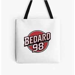 Connor Bedard 98 Hockey T-Shirt Chicago Hawks Bedard Hoodie Hockey Teen All Over Print Tote Bag