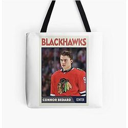 Connor Bedard Hockey Card Tote Bag