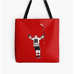 Connor Bedard Celly Drawing All Over Print Tote Bag
