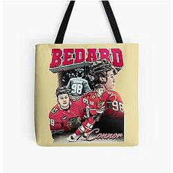 Connor Bedard Hockey Legend Retro Graphic Limited Edition Tote Bag