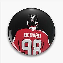 Connor Bedard Starting Lineup Graphic Art Pin