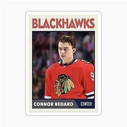 Connor Bedard Hockey Card Sticker